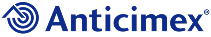 Anticimex company logo featuring a blue circular design with white spiral pattern and blue text
