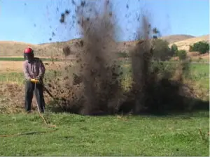 gopers being blown up