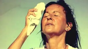 woman-sweating